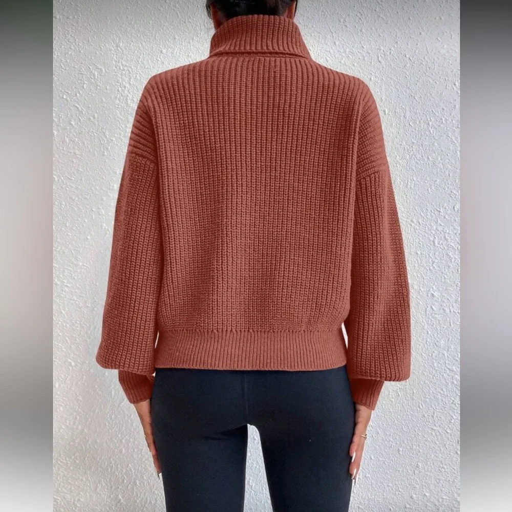 Dusty Rose Turtleneck Sweater